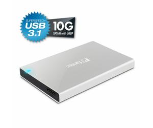 INL Storage Box esterno, USB 3.1, 1x HDD/SDD 2,5" SATA 10G, UASP, alluminio arg