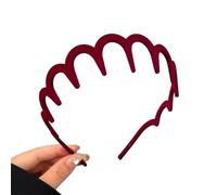 INLANDSIS 2025 - Pettine per capelli a forma di U, alla moda, fascia per capelli ad alto cranio per capelli da donna, fasce reversibili con denti, fasce a zig zag per donne (rosso)