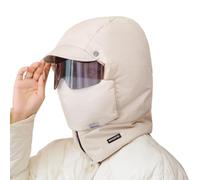 INLANDSIS Agriculturi - Cappuccio impermeabile foderato in pile, 2026, nuovo cappello 3 in 1 per agricoltura, maschera antivento da sci per sci ed escursionismo, Beige