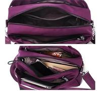 INLANDSIS Blaciokamith Tote Bag, borsa a tracolla morbida laterale leggera sotto il sedile, multitasche, antifurto, impermeabile, borsa messenger, Blu, 1