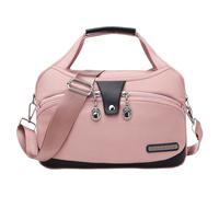 INLANDSIS Blaciokamith Tote Bag, borsa a tracolla morbida laterale leggera sotto il sedile, multitasche, antifurto, impermeabile, borsa messenger, rosa, 1