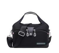 INLANDSIS Blaciokamith Tote Bag, borsa a tracolla morbida laterale leggera sotto il sedile, multitasche, antifurto, impermeabile, borsa messenger, Nero , 1