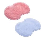 INLANDSIS Curetoaway - Scrubber per piedi esfoliante per la pulizia dei piedi, con setole morbide, per massaggi e doccia, montaggio a parete con ventose antiscivolo (set da 9)