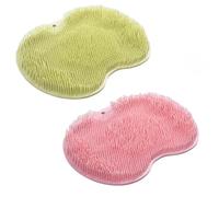 INLANDSIS Curetoaway - Scrubber per piedi esfoliante per la pulizia dei piedi, con setole morbide, per massaggi e doccia, montaggio a parete con ventose antiscivolo (set da 4)