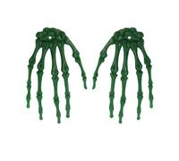 INLANDSIS Fermagli per capelli a forma di mano con scheletro gotico e fiocco, accessori per capelli punk rock horror zombie, per feste in maschera, carino ed elegante, motivo fantasma con rose (mano