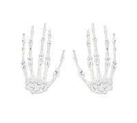 INLANDSIS Fermagli per capelli a forma di mano con scheletro gotico e fiocco, accessori per capelli punk rock horror zombie, per feste in maschera, carino ed elegante design con fantasmi con rose