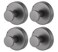 INLANDSIS Implicationi - Ganci a ventosa, 6,8 kg, senza trapano, in alluminio, resistenti, impermeabili, antiruggine, per superfici lisce (grigio, 4)