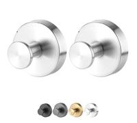INLANDSIS Implicationi - Ganci a ventosa, 6,8 kg, senza trapano, in alluminio, resistenti, impermeabili, antiruggine, per superfici lisce (argento, 2)
