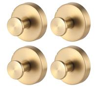 INLANDSIS Implicationi - Ganci a ventosa, 6,8 kg, senza trapano, in alluminio, resistenti, impermeabili, antiruggine, per superfici lisce (oro, 4)
