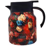 INLANDSIS Infinitne - Teiera vintage floreale, teiera con motivo floreale vintage, con infusore integrato, caraffa da caffè per mantenere il caldo (09,1000 ml)