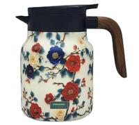 INLANDSIS Infinitne - Teiera vintage floreale, teiera con motivo floreale vintage, con infusore integrato, caraffa da caffè per mantenere il caldo (10.1000 ml)