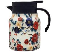 INLANDSIS Infinitne - Teiera vintage floreale, teiera con motivo floreale vintage, con infusore integrato, caraffa da caffè per mantenere il caldo (08,1000 ml)