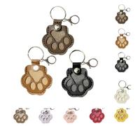 INLANDSIS Portachiavi in pelle a forma di zampa di animale domestico, 3 pezzi, regalo commemorativo per conservare peli di gatto/cane, ricordo fatto a mano con porta foto, grazioso ciondolo per borsa
