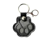 INLANDSIS Portachiavi in pelle a forma di zampa di animale domestico, 3 pezzi, regalo commemorativo per conservare peli di gatto/cane, ricordo fatto a mano con porta foto, grazioso ciondolo per borsa