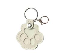 INLANDSIS Portachiavi in pelle a forma di zampa di animale domestico, 3 pezzi, regalo commemorativo per conservare peli di gatto/cane, ricordo fatto a mano con porta foto, grazioso ciondolo per borsa