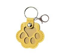 INLANDSIS Portachiavi in pelle a forma di zampa di animale domestico, 3 pezzi, regalo commemorativo per conservare peli di gatto/cane, ricordo fatto a mano con porta foto, grazioso ciondolo per borsa