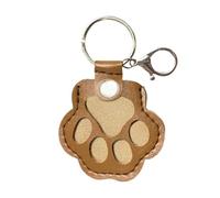 INLANDSIS Portachiavi in pelle a forma di zampa di animale domestico, 3 pezzi, regalo commemorativo per conservare peli di gatto/cane, ricordo fatto a mano con porta foto, grazioso ciondolo per borsa