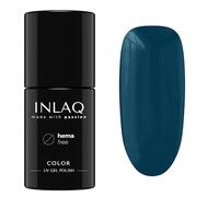 INLAQ® Smalto UV blu scuro - 6 ml Hema Free - Vernice UV durevole - Nail Polish - Collezione Glamour - Unghie gel - Shellac Gel - Vernice gel senza Hema | 1035 Proud Peacock