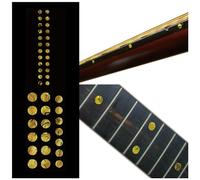 Inlay F-085CD-OC-AZ - Pennarelli adesivi per chitarra e basso, set di puntini personalizzati, ocra, F-085CD-OC-AZ