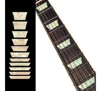 Inlay Sticker F-006DT-AW - Marcatori per tasti chitarra e basso, stile piatto/trapezoidale Les Paul, bianco perlato invecchiato