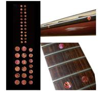 Inlay Sticker F-085CD-RD-AZ - Pennarelli per chitarra e basso, set di puntini personalizzati, colore: rosso abalone