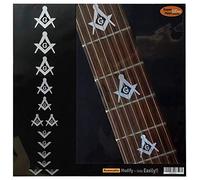 Inlay Sticker - Pennarelli per chitarra e basso - Blink 182 (Tom Delonge) Masonic Squares & bussole, F-311SC-MT