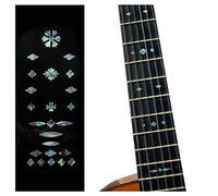Inlaystickers Adesivi per Tastiera per Chitarra e Basso, Fiocchi di Neve Vintage, Materiale PET, Bianca