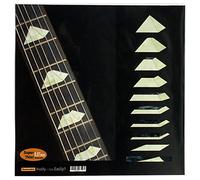 Inlaystickers F-032PD-WT - Pennarelli per chitarra e basso, motivo piramide, colore: Bianco perla
