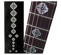 Inlaystickers Fret Marcatori per Chitarre & Basso - Celtic Cross - Metallico,F-072CC-MT