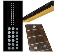 Inlaystickers Fretboard Markers Adesivi Adesivi Decalcomanie per Chitarra e Basso - Custom Dots Set - Metallico
