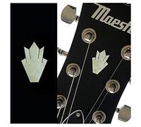 Inlaystickers Paletta per chitarra - corona chiusa (set da 2 pezzi) - bianco perla H-109CC-WT-SET