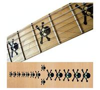 Inlaystickers - Pennarelli per chitarra e basso, colore: Nero perla