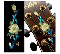 Inlaystickers per paletta chitarra - Rose Vine H-118rv-wt