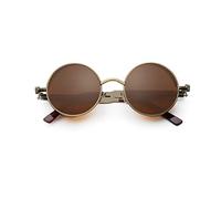 Inlefen Occhiali da sole circolari in metallo Occhiali da sole circolari vintage per uomo e donna