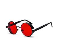 Inlefen Occhiali da sole circolari in metallo Occhiali da sole circolari vintage per uomo e donna