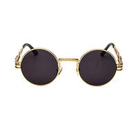 Inlefen Occhiali da sole Uomo Donna Round Retro Vintage Round Style Occhiali da sole Colored Metal Frame Glasses Glasses