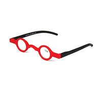 Inlefen Unisex Mini Cornice rotonda Cerniera a molla lettore Occhiali da lettura
