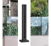 inless - Kit di pali quadrati in acciaio per parapetti e verande, sistema esterno a pannello da 90 cm / 35.4 in, palo terminale per gradini sicuri e