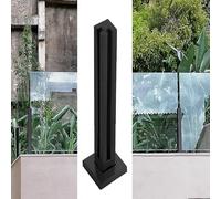 inless - Kit di ringhiere quadrate in acciaio, pali angolari da 100 cm, per gradini di terrazza e portico, pali per ringhiere esterne a pannello, soluzione moderna per recinzione