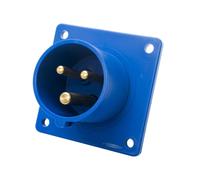 Inlet Maschio Da Pannello Dritto 16Amp 230V 2P+E IP44. PCE (613-6)