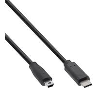InLine 0.5m, USB2.0-C/USB2.0 Mini-B cavo USB 0,5 m USB C Mini-USB B Nero