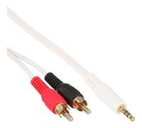 InLine 1 m RCA/3,5 mm Stereo cavo audio 3,5 mm bianco - Cavi audio (3,5 mm, 1 m, bianco)