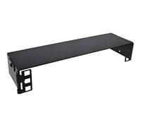 Inline 10101A - Mini rack da parete 1U, supporto stabile per componenti di rete in metallo, verniciato a polvere, nero, 7,6 cm, 10101A