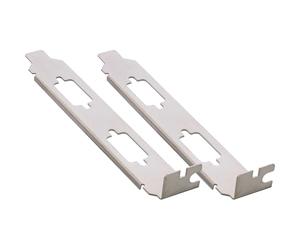 InLine 11109A - Piastra per montaggio di 2 connettori a 9 poli, utilizzabile su entrambi i lati, per slot PCI, metallo, confezione da 2 pezzi