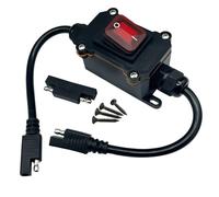 Inline 12 V interruttore di circuito IP65 impermeabile, cavo SAE a SAE da 14 AWG con interruttore ON/OFF Quick Connect/Disconnect Snap, cavo convertitore SAE per pannello solare, moto, camper,