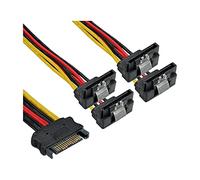 InLine - cavo sata alimentazione da 15pin power sata maschio (alim.) a 4x 15pin power sata femmina (hdd) , cscatto, 90 gradi valto - SPEDIZIONE GRATUITA