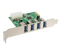 InLine® 14996 Scheda USB 3 Host-Controller Aggiuntiva, 4 Porte Esterne, Nero