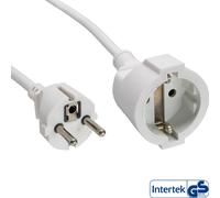 InLine® 16407W Prolunga di alimentazione, contatto di terra spina/presa, bianco, 7m