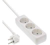 InLine 16431W - Ciabatta elettrica a 3 ingressi, 1,5 m, colore: Bianco