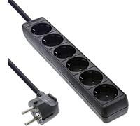 E_0015_ 1939359000 Inline InLine Multipresa, 6x Shucko, con sicura, nera